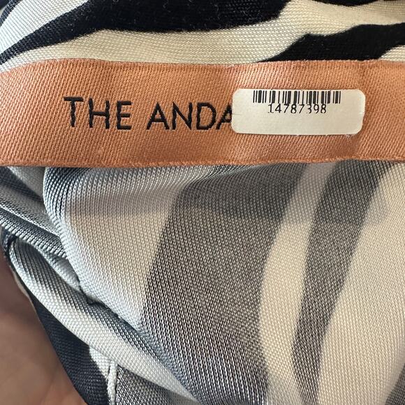 The Andamane Zebra Mini Shirt Dress MEDIUM Career Office Designer Italian $510 - Picture 9 of 12